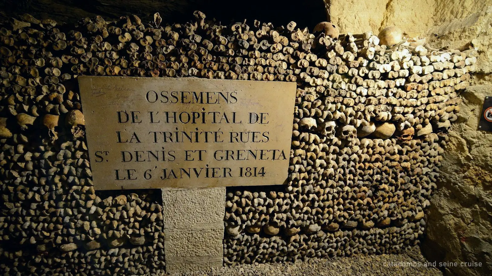 Paris Catacombs and Seine River Cruise Combo ($129) — photo from the booking listing, Catacombs of Paris, Paris